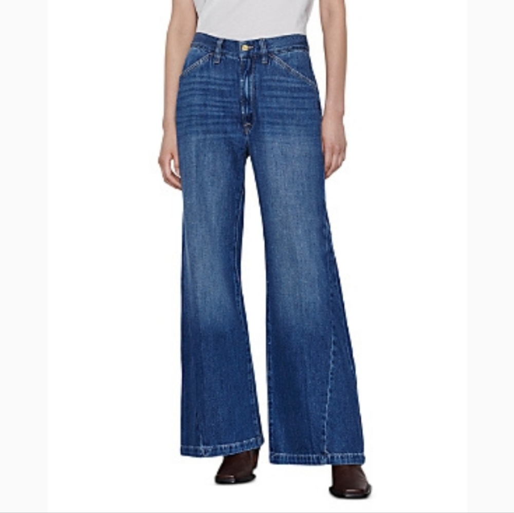 FRAME Denim Jeans Le Baggy Palazzo Flared Leg Jeans